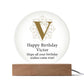 Happy Birthday Victor v01 - Circle Acrylic Plaque