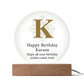 Happy Birthday Karson v01 - Circle Acrylic Plaque