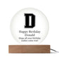 Happy Birthday Donald v02 - Circle Acrylic Plaque