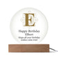 Happy Birthday Elbert v01 - Circle Acrylic Plaque