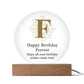 Happy Birthday Forrest v01 - Circle Acrylic Plaque