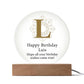Happy Birthday Luis v01 - Circle Acrylic Plaque