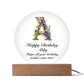 Happy Birthday Abby v02 - Circle Acrylic Plaque