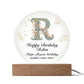 Happy Birthday Robin v01 - Circle Acrylic Plaque