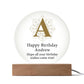 Happy Birthday Andrew v01 - Circle Acrylic Plaque