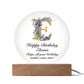 Happy Birthday Ebonie v02 - Circle Acrylic Plaque