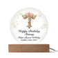 Happy Birthday Tammy v01 - Circle Acrylic Plaque