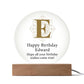Happy Birthday Edward v01 - Circle Acrylic Plaque
