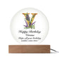 Happy Birthday Verena v02 - Circle Acrylic Plaque