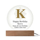 Happy Birthday Kerry v01 - Circle Acrylic Plaque