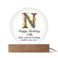 Happy Birthday Nelly v02 - Circle Acrylic Plaque