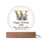 Happy Birthday Willie v02 - Circle Acrylic Plaque