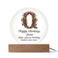 Happy Birthday Quinn v02 - Circle Acrylic Plaque