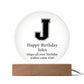 Happy Birthday John v02 - Circle Acrylic Plaque