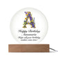 Happy Birthday Annamaria v02 - Circle Acrylic Plaque