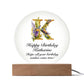 Happy Birthday Katharine v02 - Circle Acrylic Plaque