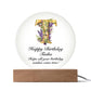Happy Birthday Tasha v02 - Circle Acrylic Plaque