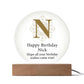 Happy Birthday Nick v01 - Circle Acrylic Plaque