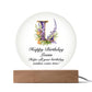 Happy Birthday Leann v02 - Circle Acrylic Plaque