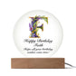Happy Birthday Faith v02 - Circle Acrylic Plaque