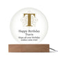 Happy Birthday Travis v01 - Circle Acrylic Plaque
