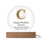 Happy Birthday Charles v01 - Circle Acrylic Plaque