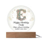 Happy Birthday Emily v01 - Circle Acrylic Plaque