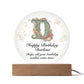 Happy Birthday Darlene v01 - Circle Acrylic Plaque