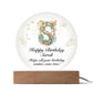 Happy Birthday Sarah v01 - Circle Acrylic Plaque