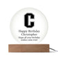 Happy Birthday Christopher v02 - Circle Acrylic Plaque