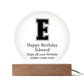 Happy Birthday Edward v02 - Circle Acrylic Plaque