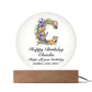 Happy Birthday Claudia v02 - Circle Acrylic Plaque