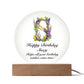 Happy Birthday Stacy v02 - Circle Acrylic Plaque