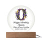 Happy Birthday Ophelia v02 - Circle Acrylic Plaque
