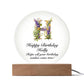 Happy Birthday Holly v02 - Circle Acrylic Plaque