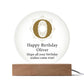 Happy Birthday Oliver v01 - Circle Acrylic Plaque