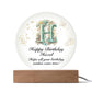 Happy Birthday Hazel v01 - Circle Acrylic Plaque