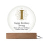 Happy Birthday Irving v01 - Circle Acrylic Plaque