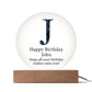 Happy Birthday John v03 - Circle Acrylic Plaque
