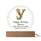 Happy Birthday Yvonne v02 - Circle Acrylic Plaque
