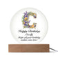 Happy Birthday Cecily v02 - Circle Acrylic Plaque