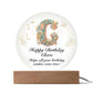 Happy Birthday Clara v01 - Circle Acrylic Plaque
