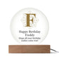 Happy Birthday Freddy v01 - Circle Acrylic Plaque