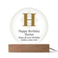 Happy Birthday Harlan v01 - Circle Acrylic Plaque