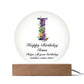 Happy Birthday Irma v02 - Circle Acrylic Plaque