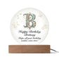 Happy Birthday Brittany v01 - Circle Acrylic Plaque