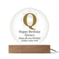 Happy Birthday Quincy v01 - Circle Acrylic Plaque
