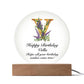 Happy Birthday Vella v02 - Circle Acrylic Plaque