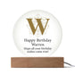 Happy Birthday Warren v01 - Circle Acrylic Plaque