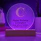 Happy Birthday Cristopher v01 - Circle Acrylic Plaque